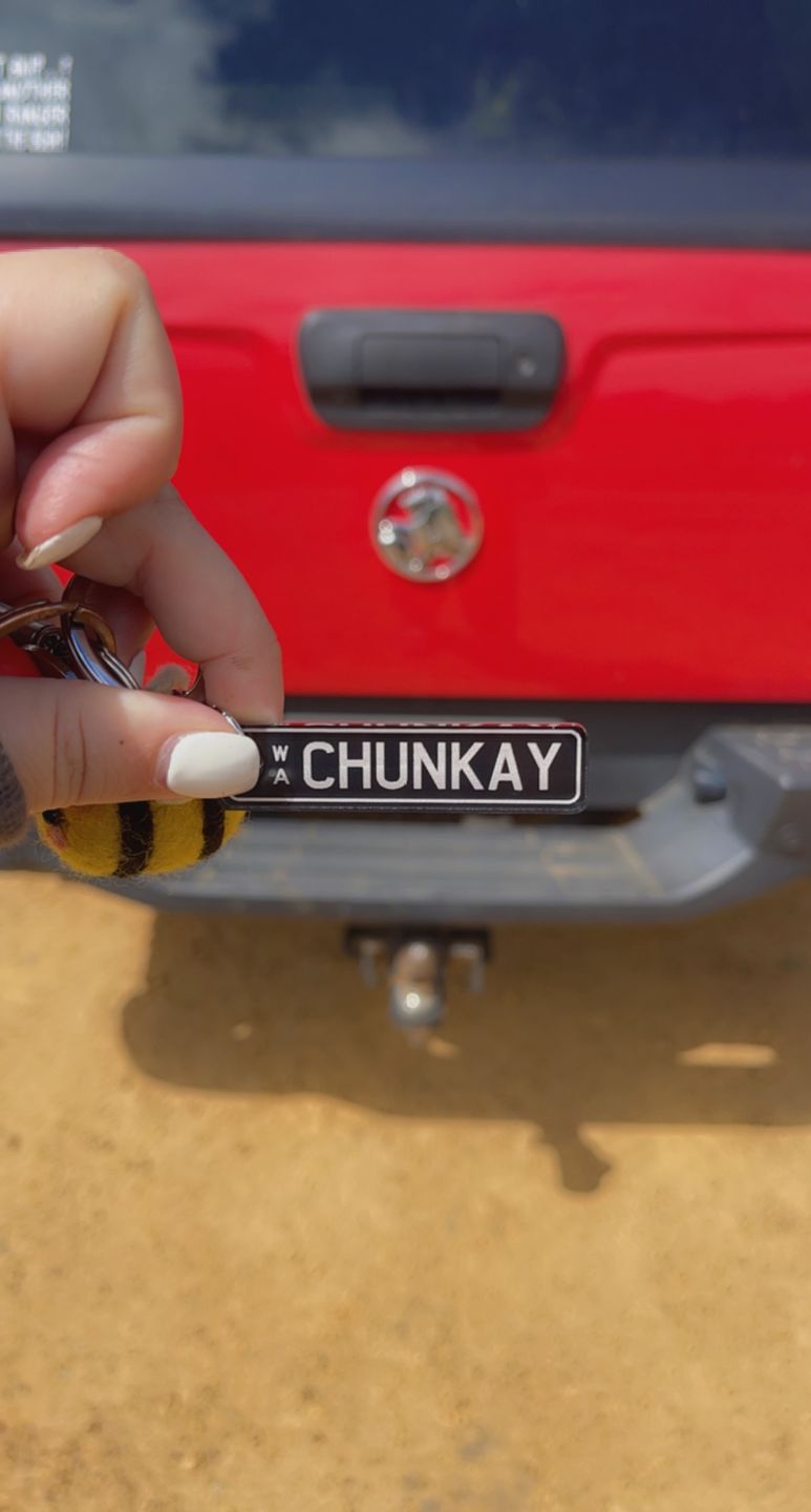 Customer photo review of WA Prestige Licence Plate Custom Keychain