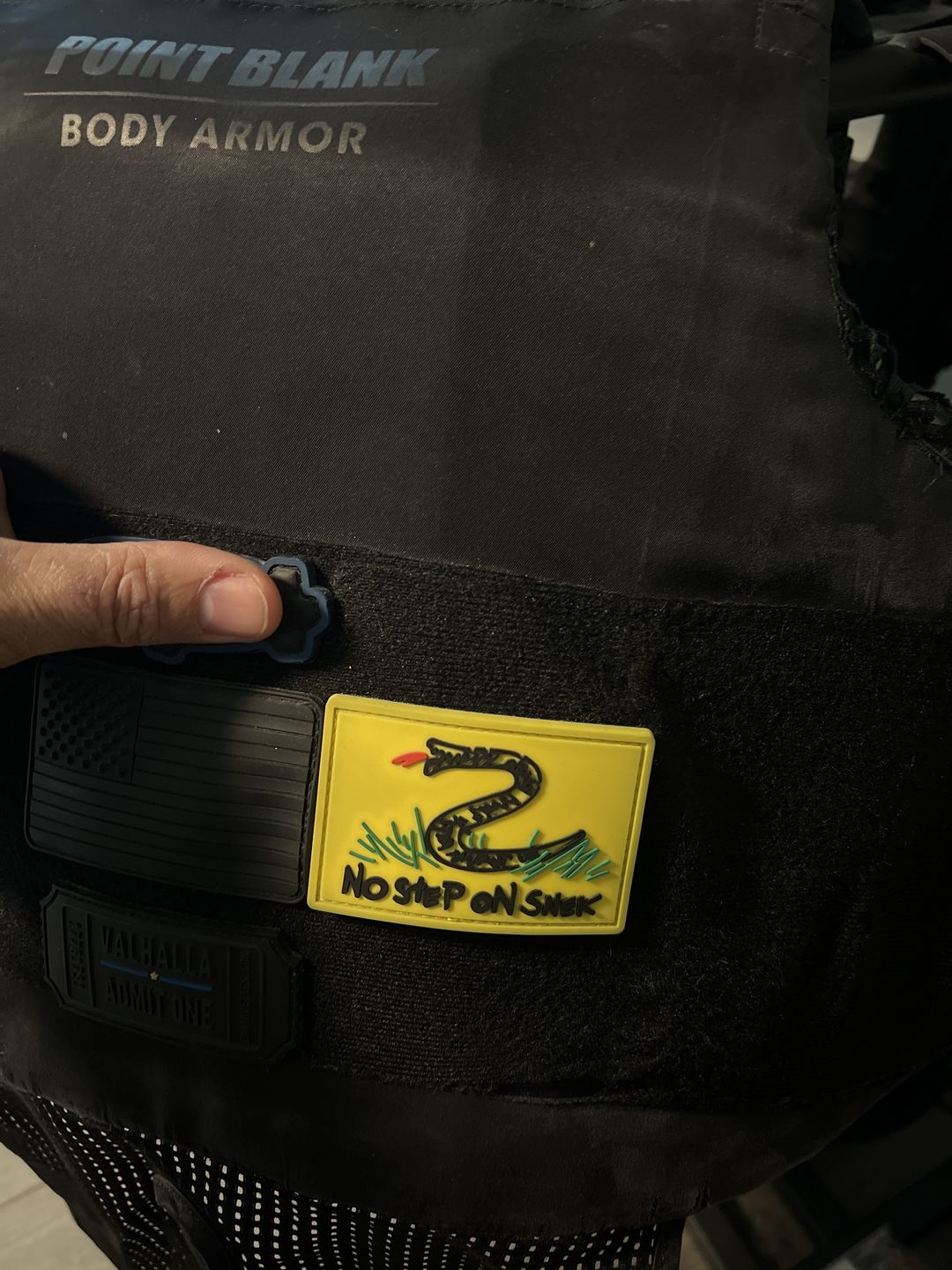 Customer photo review of No Step On Snek Morale Patch (PVC)