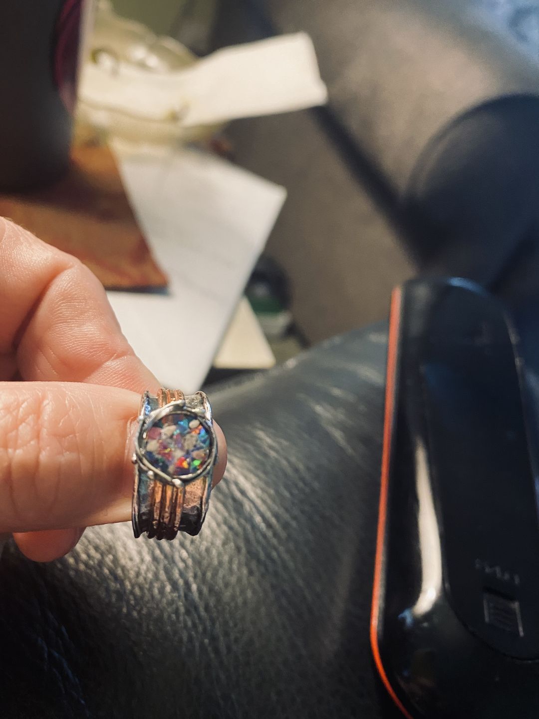 Customer photo review of Two Tone Spin Ring