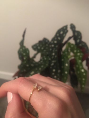 Customer photo review of Moonstone Teardrop Ring (Gold)