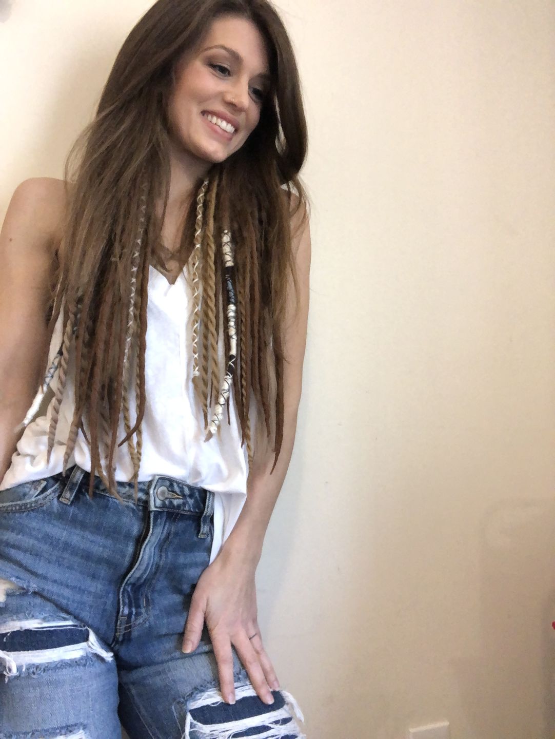 Customer photo review of Almond Melt - (1 pack of 5 Dreads)