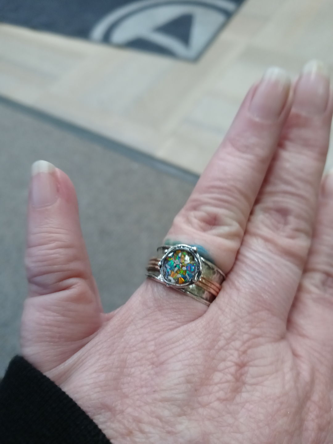 Customer photo review of Two Tone Spin Ring