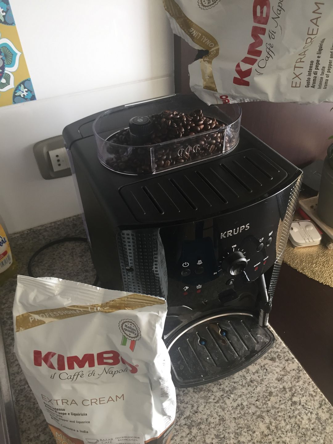 Customer photo review of Kimbo Espresso Extra Cream 1kg Grano Entero