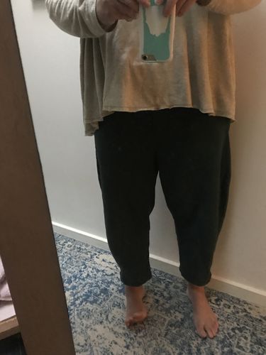 Customer photo review of PLUS Size - Cotton Pure Color Elastic Waist Pocket Pants