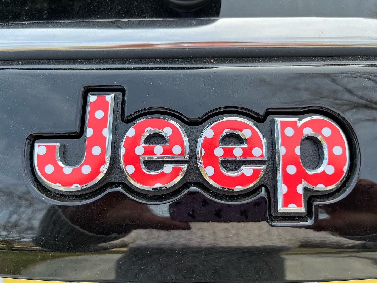 Customer photo review of JEEP Emblem Overlay Decals – American Flag Print | Fits Grand Cherokee, Cherokee, Compass, Renegade, Liberty & Patriot