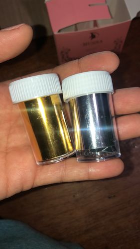 Customer photo review of Foil Plata Fantasy Nails