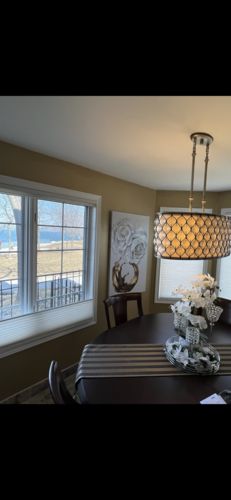 Customer photo review of 'Gold & White Floral' Framed Canvas