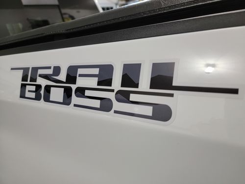 Customer photo review of Trail Boss K decal set fits 2019-2021 Chevrolet Silverado GM OEM specs