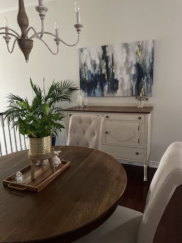 Customer photo review of 'Abstract Blue & Gold' Framed Canvas