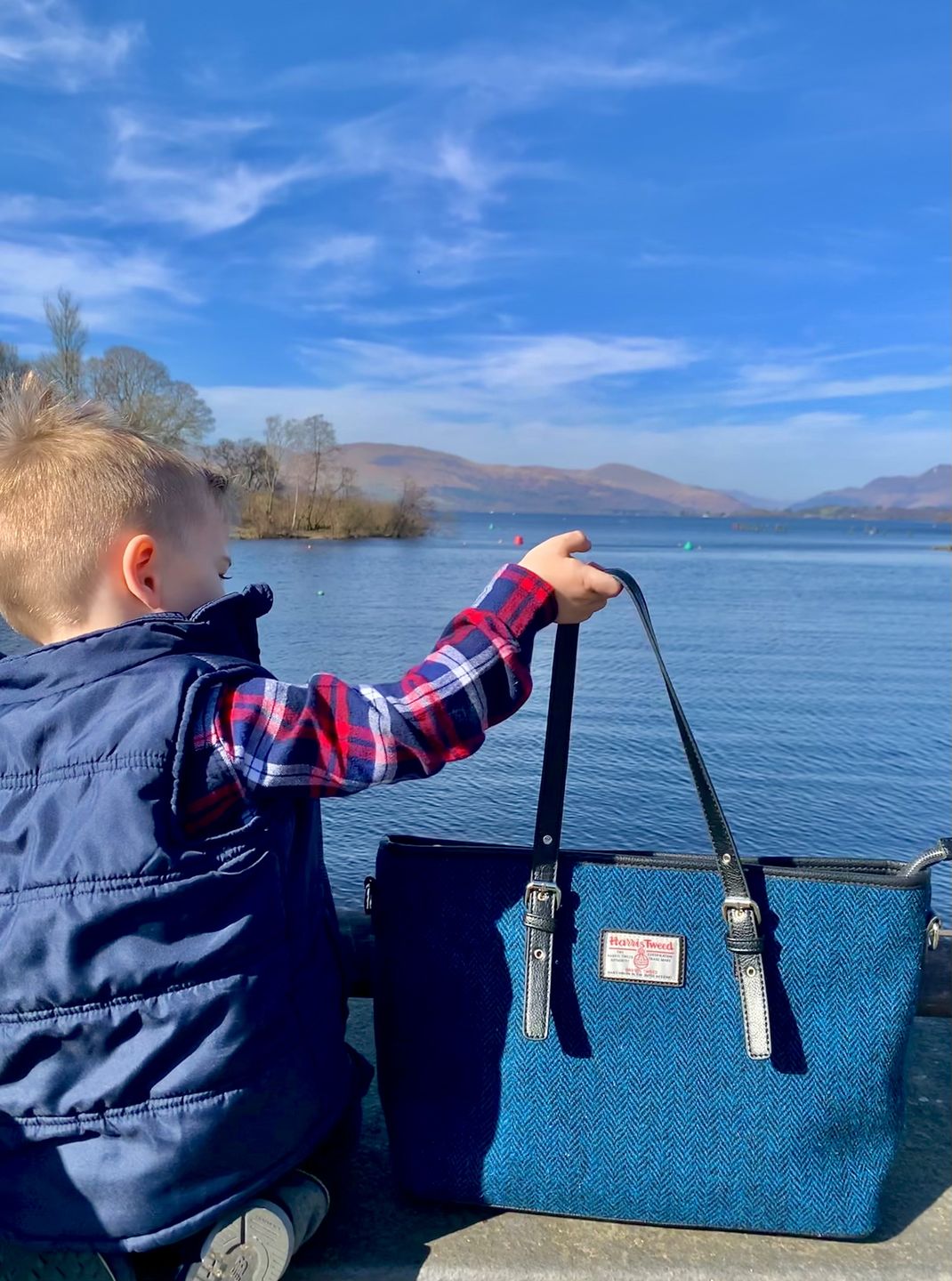 Customer photo review of Harris Tweed Large Tote Bag with Shoulder Strap