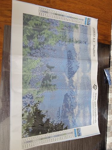 Customer photo review of Lake Lavender - Premium Diamond Painting Kit