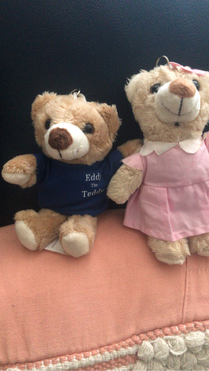 Customer photo review of Peggy The Girl Teddy Keyring