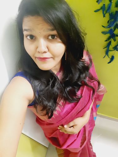 Customer photo review of Fucsia Pink Tussar Saree