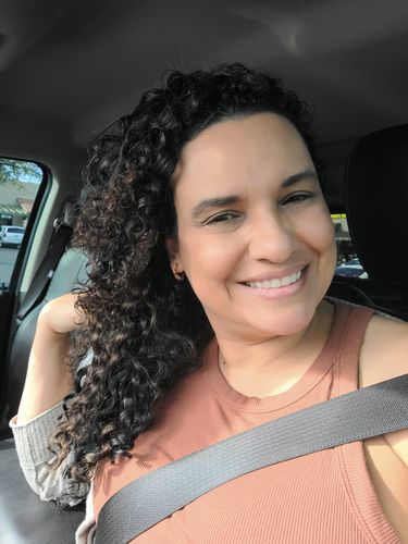 Customer photo review of Curly Ash Blonde