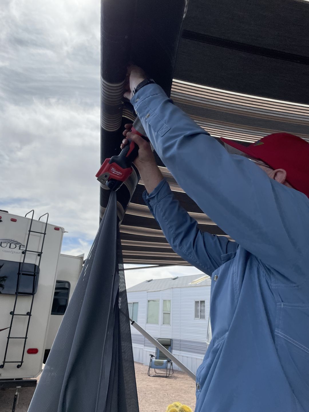 Customer photo review of Zip Dee Solar Shade