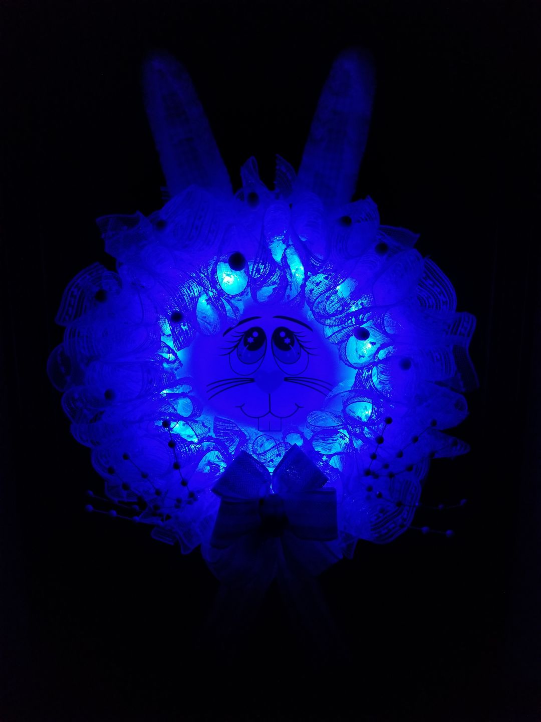 Customer photo review of 7.5 FT | 20 LED Battery Operated Blue Fairy String Lights With Silver Wire