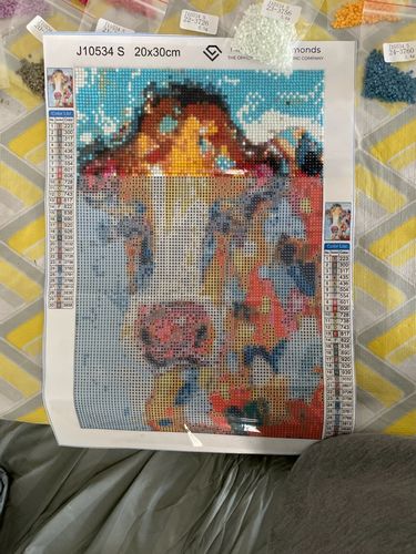 Customer photo review of A Colorful Cow - Premium Diamond Painting Kit
