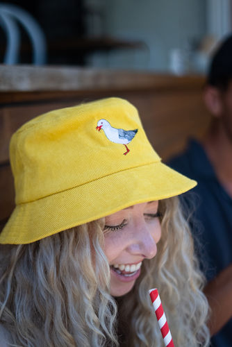 Customer photo review of Hot Gul Summer - Yellow Cord Bucket Hat