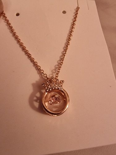Customer photo review of Daughter | Straighten Your Crown Necklace