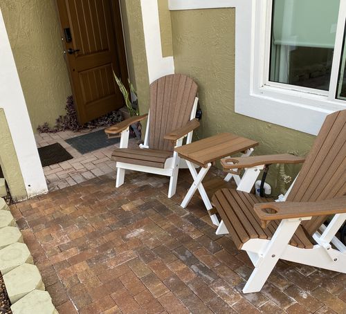 Customer photo review of DuraWeather Poly® King Size Folding Adirondack Chair with Built-in Cup Holders (24+ Color Options!)