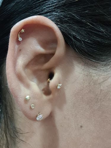 Customer photo review of Piercing Mini Diamante