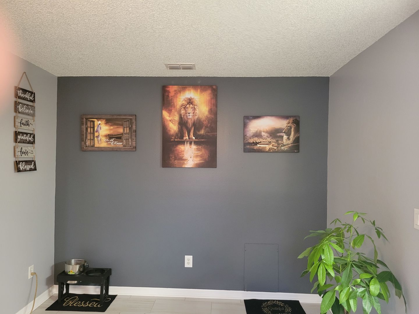 Customer photo review of Lion and Lamb Canvas Wall Art, Lion and Lamb Picture