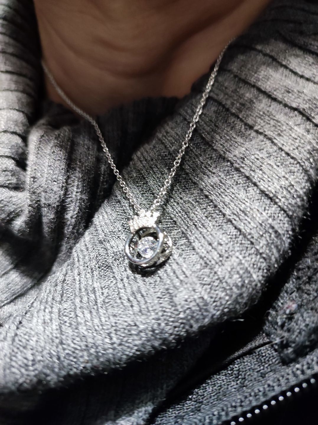 Customer photo review of Daughter | Straighten Your Crown Necklace