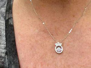 Customer photo review of Daughter | Straighten Your Crown Necklace