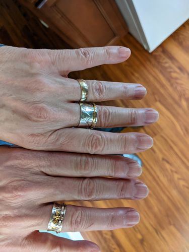 Customer photo review of Fidget Sun and Mountain Ring Sterling Silver
