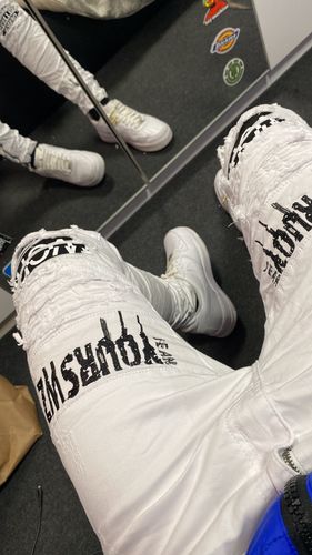 Customer photo review of Jeans Luxury Biker - Bianchi