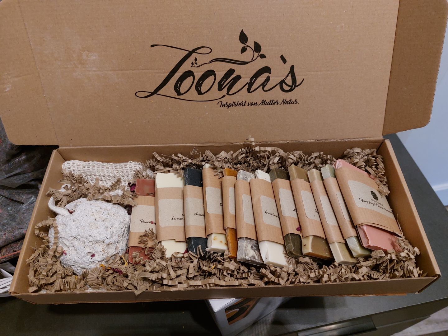 Customer photo review of Loona's SoapSampleBox mit Sisalsäckchen (Alle Düfte)