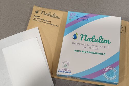 Customer photo review of Eco-Tiras de Detergente 40 lavados Natulim