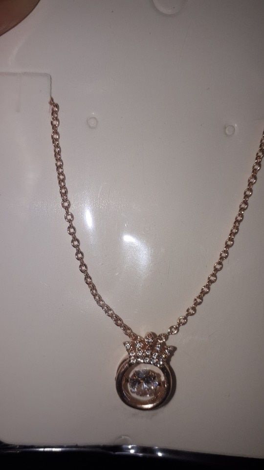 Customer photo review of Daughter | Straighten Your Crown Necklace