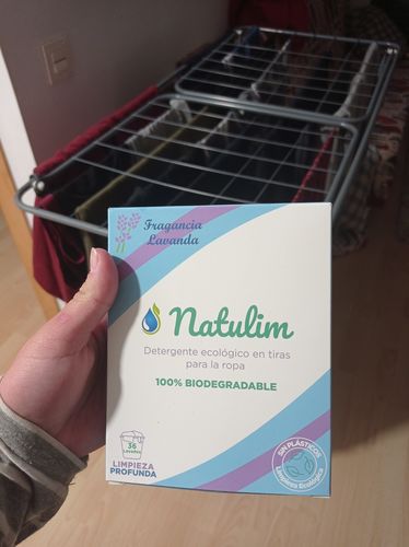 Customer photo review of Eco-Tiras de Detergente 40 lavados Natulim
