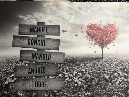 Customer photo review of Lienzo Árbol Corazón con Nombres Personalizados
