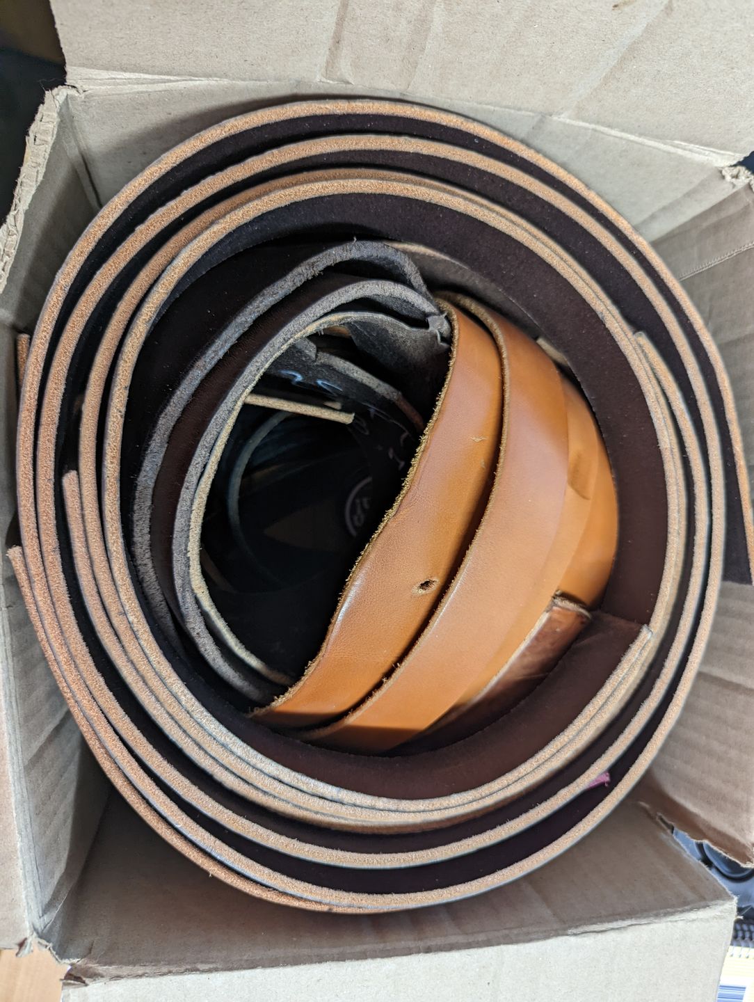 Customer photo review of Leather offcuts