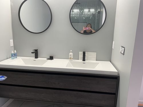 Customer photo review of Engineered Composite Countertop with Integrated Sink