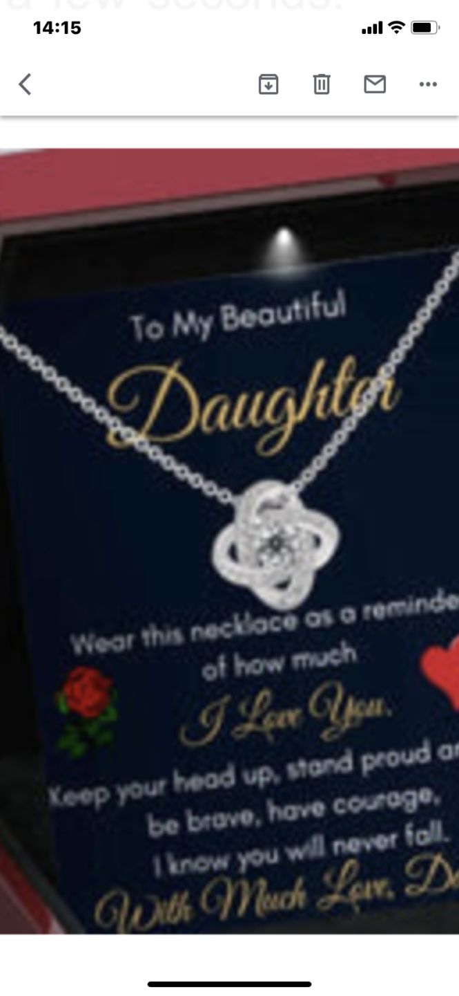 Customer photo review of Stand Tall Necklace - From Dad - DT11
