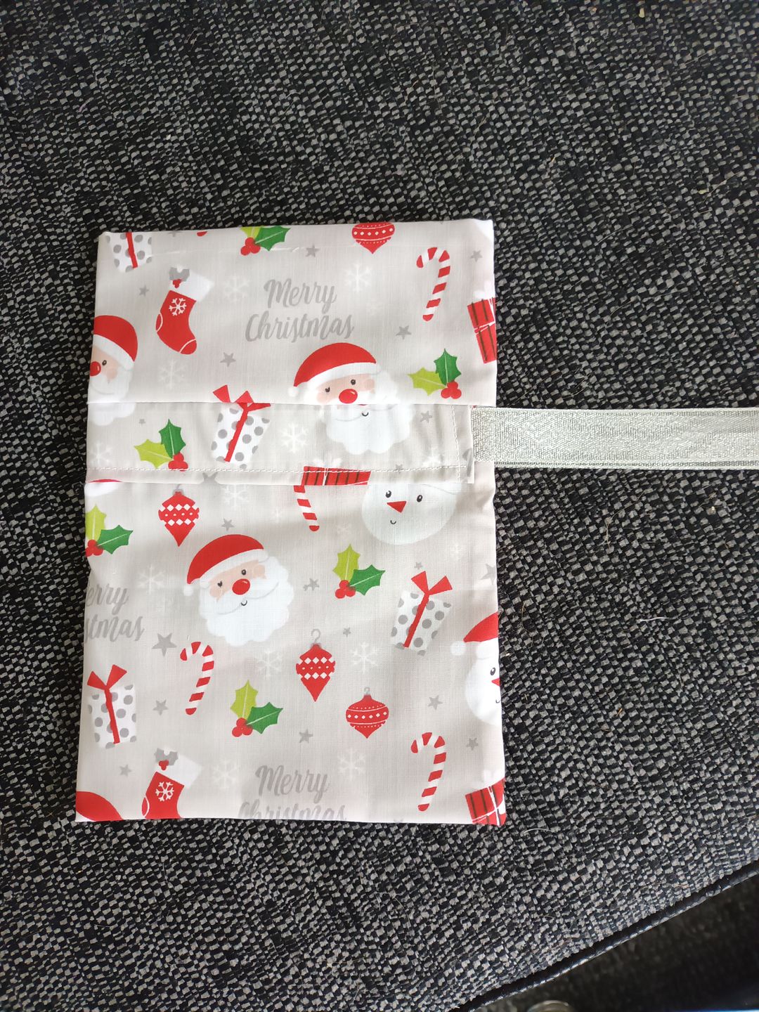 Customer photo review of Christmas Ornaments on Silver Polycotton Fabric