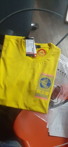 Customer photo review of Short Sleeve Regular Yellow T-Shirt