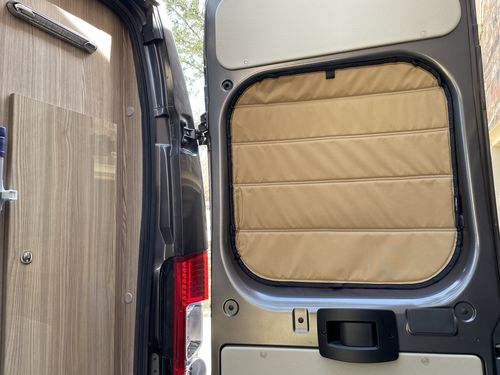 Customer photo review of Promaster - Rear Door Shades (set)