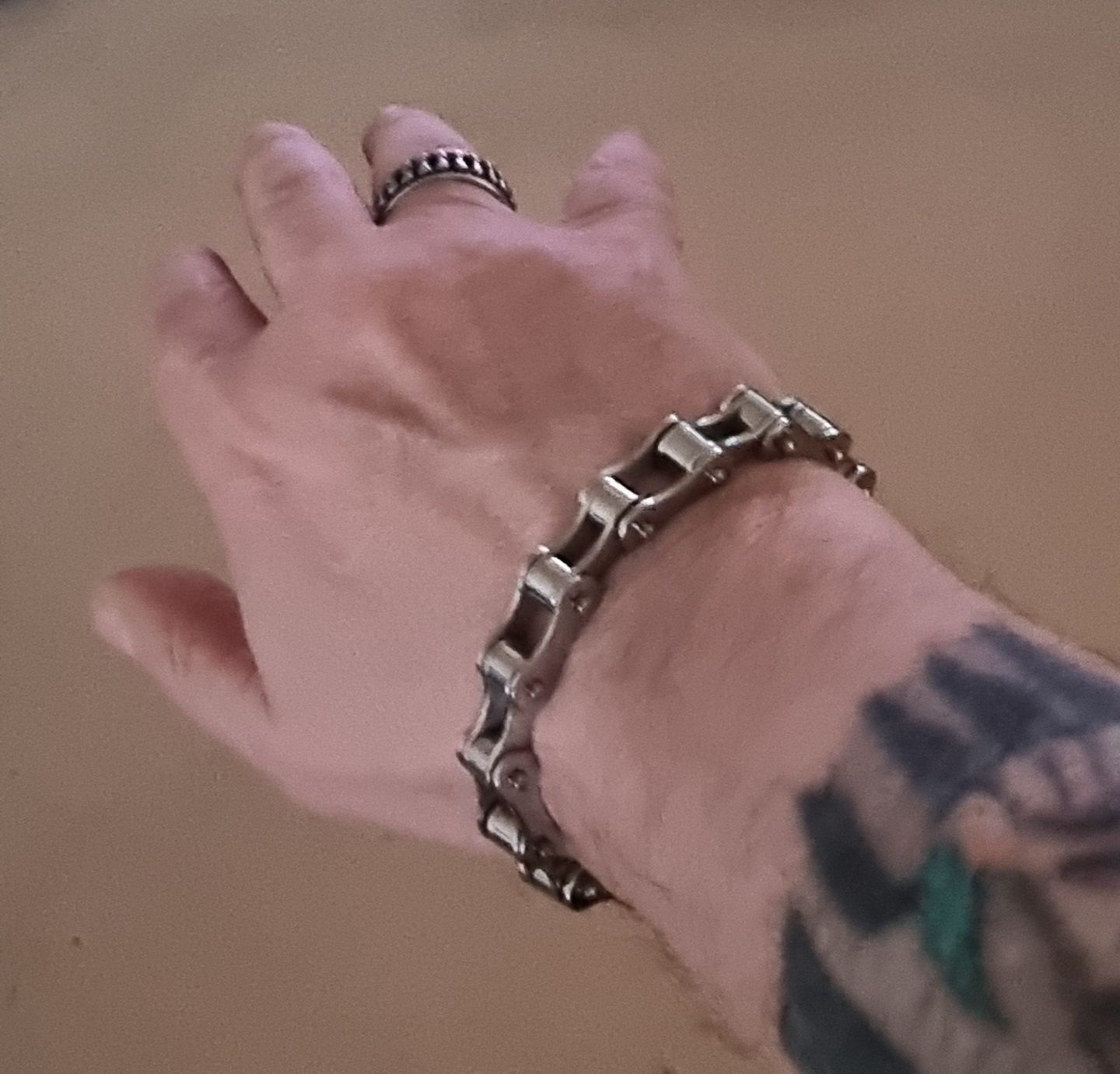 Customer photo review of Cycolinks Stealth Silver Bracelet