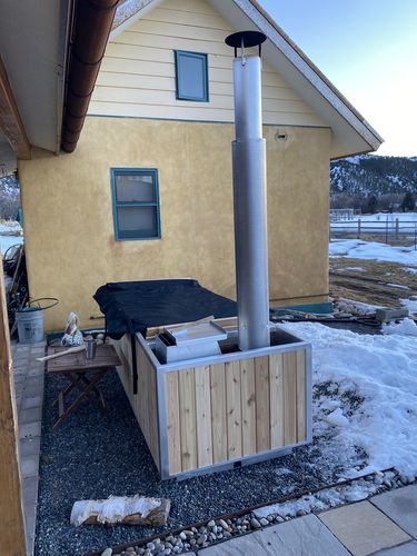 Customer photo review of Wood Burning Hot Tub