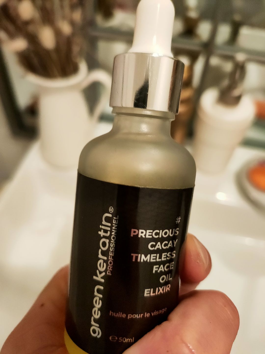 Customer photo review of Precious Cacay Timeless – Elixir Nourrissant pour le Visage