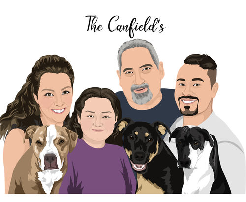 Customer photo review of Custom Framed Family Portrait