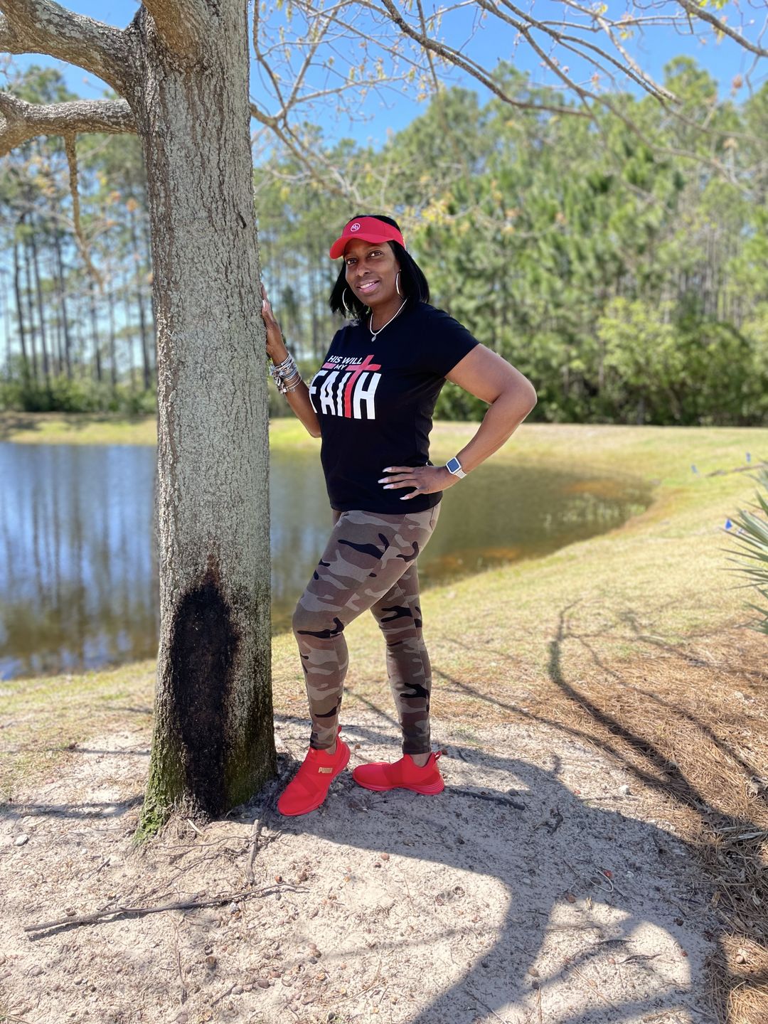 Customer photo review of His Will My Faith T-Shirt - Women's - Black