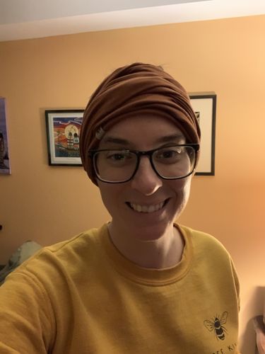 Customer photo review of Monashee Twist - multi wear beanie