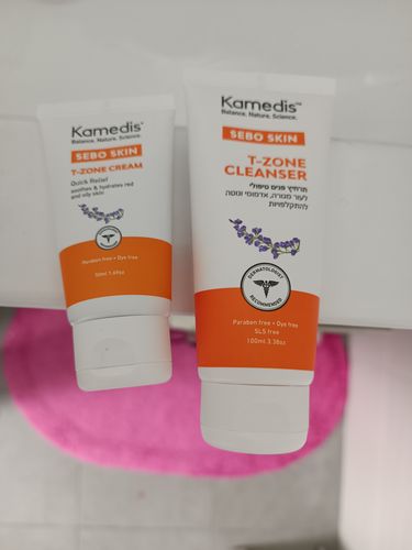 Customer photo review of ערכה טיפולית לעור פנים אדמומי | SEBO T-ZONE KIT