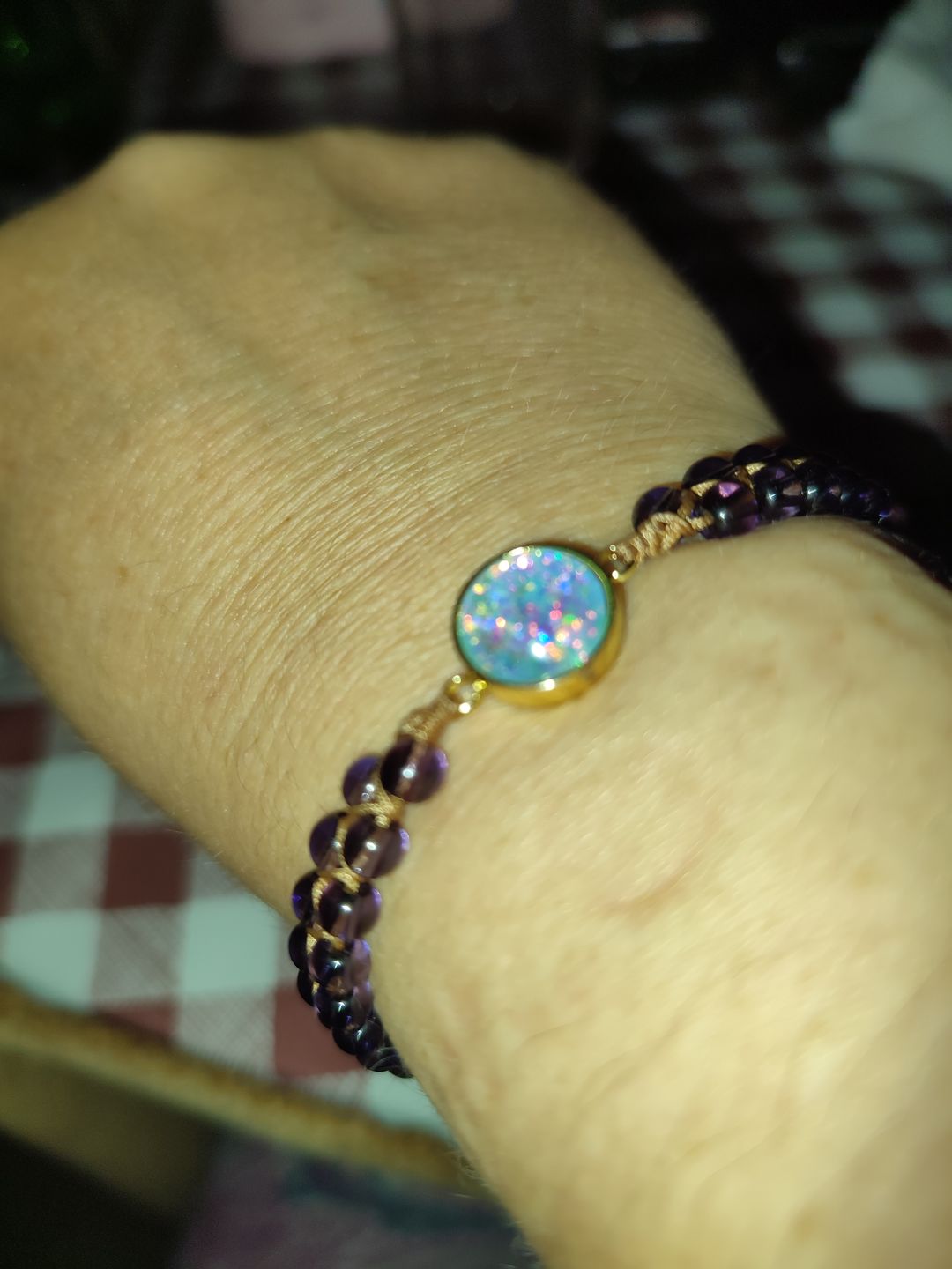 Customer photo review of Intense Amethyst Healing Bracelet