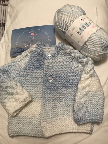 Customer photo review of Baby Mystery Knitting Box